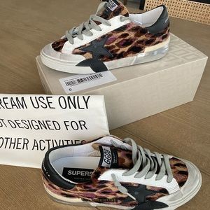NWB Golden Goose Super Star leopard sneaker